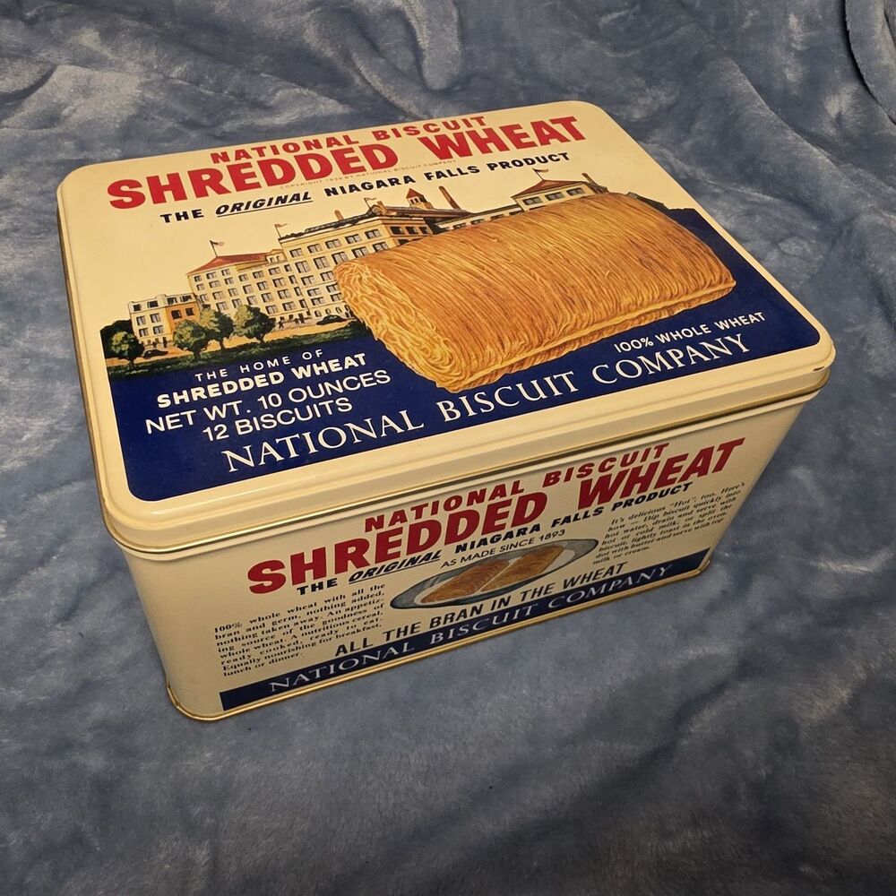 Vintage 1987 Nabisco Shredded Wheat Tin Special Edition 1939 Replica